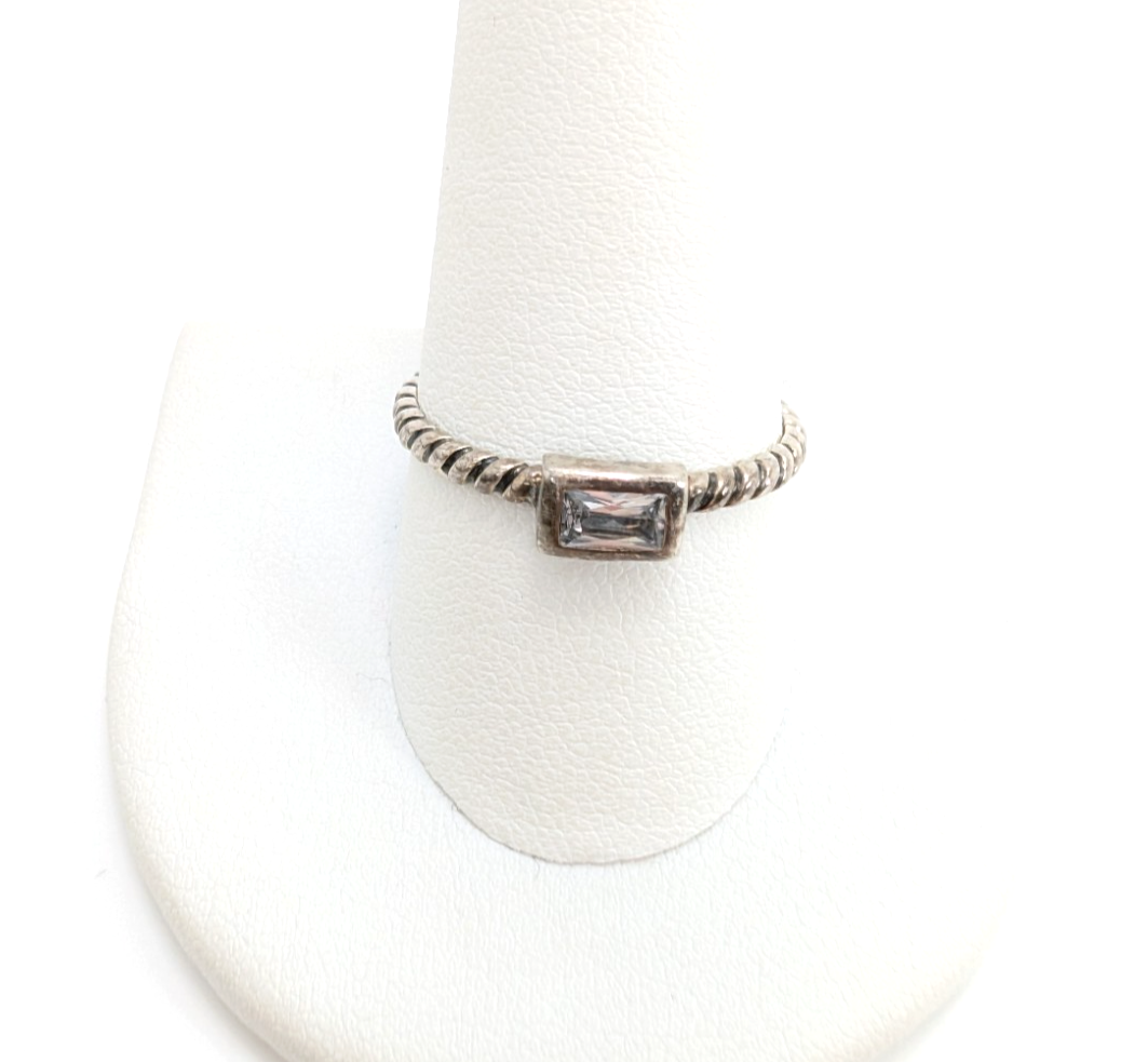 Silpada Sterling Silver 925 White Topaz Stack Ring R386-Fox1145 - Image 3