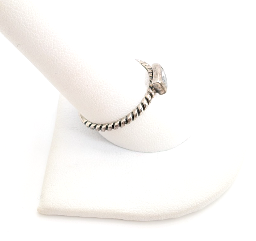 Silpada Sterling Silver 925 White Topaz Stack Ring R386-Fox1145 - Image 4