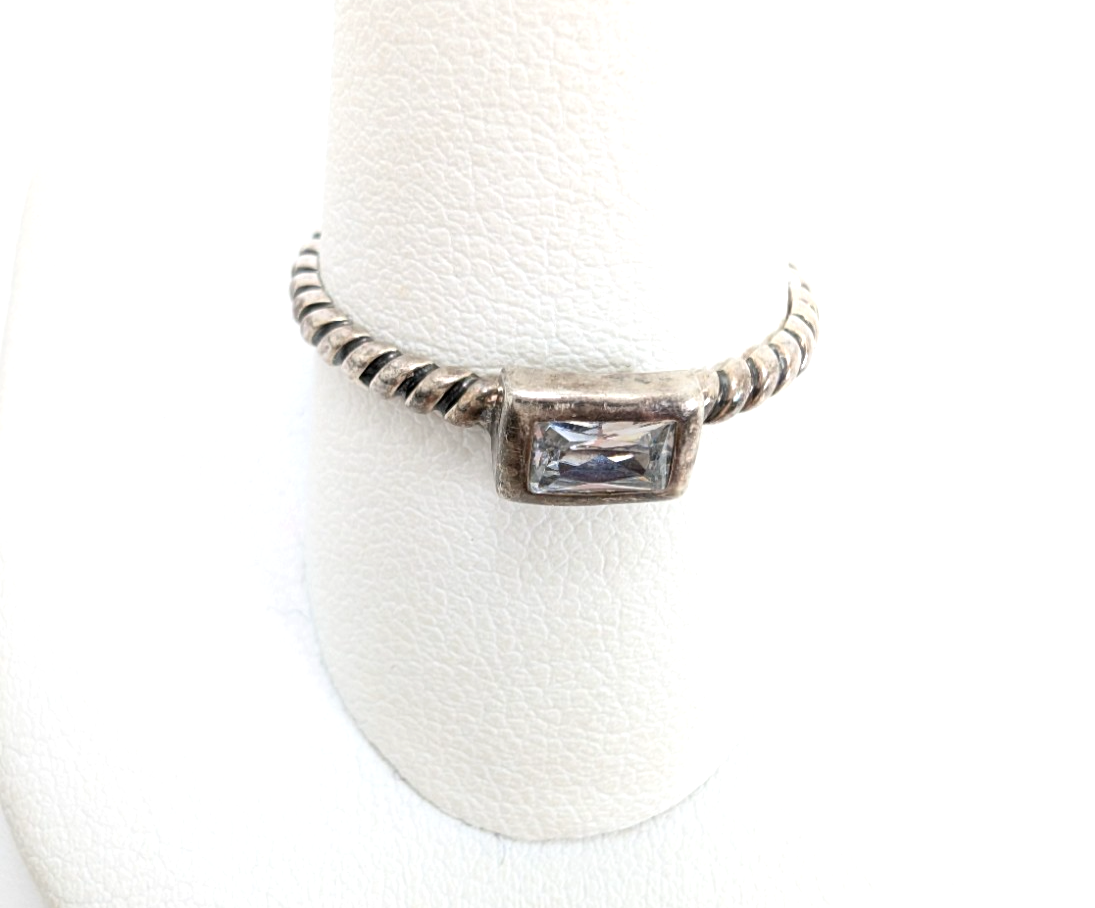 Silpada Sterling Silver 925 White Topaz Stack Ring R386-Fox1145 - Image 5