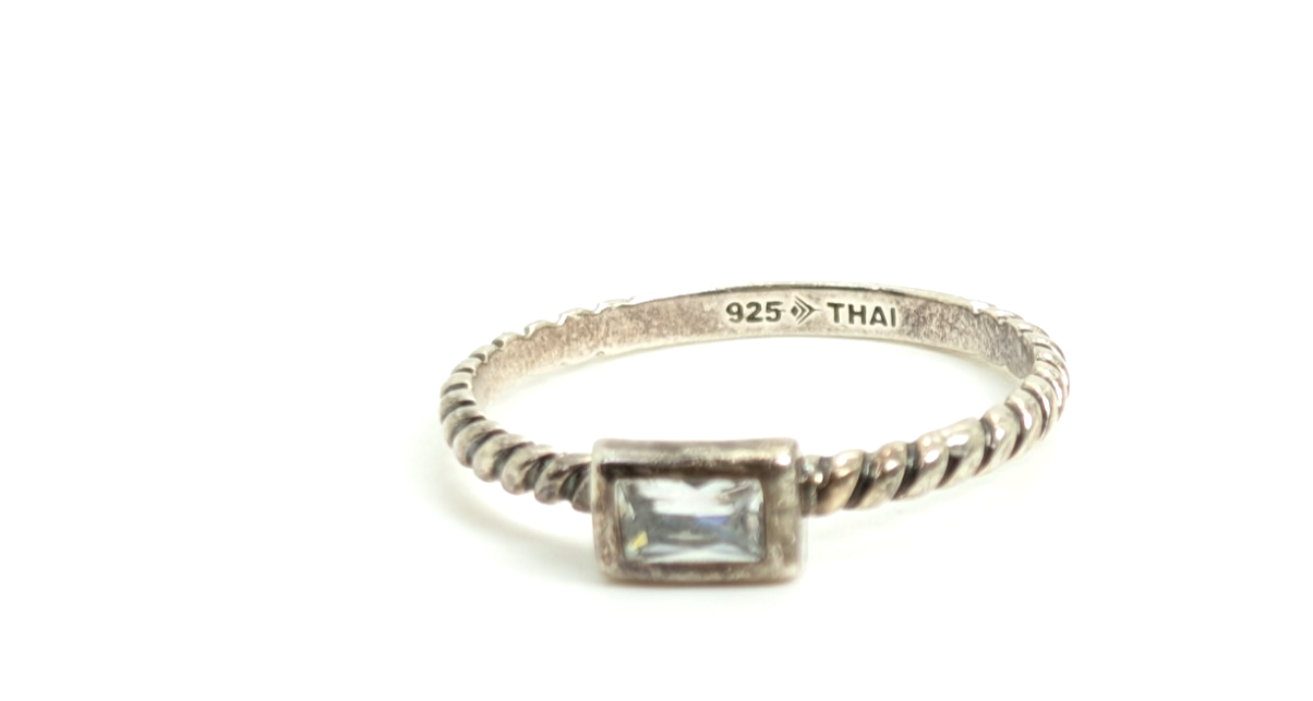Silpada Sterling Silver 925 White Topaz Stack Ring R386-Fox1145 - Image 8