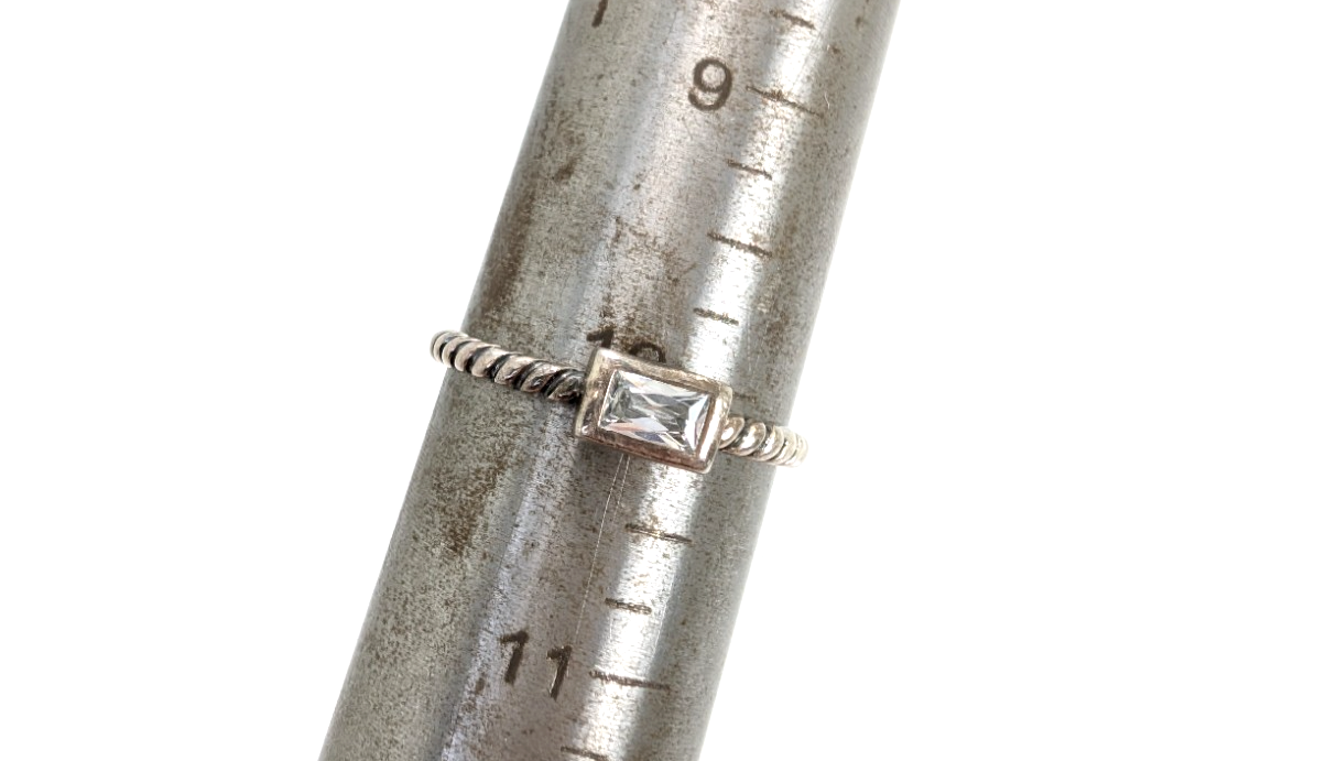 Silpada Sterling Silver 925 White Topaz Stack Ring R386-Fox1145 - Image 9