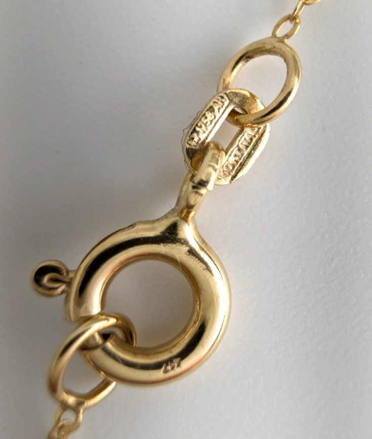 10K Gold 18" Necklace 18" YG "LOVE" Chain FOX1651 - Image 16