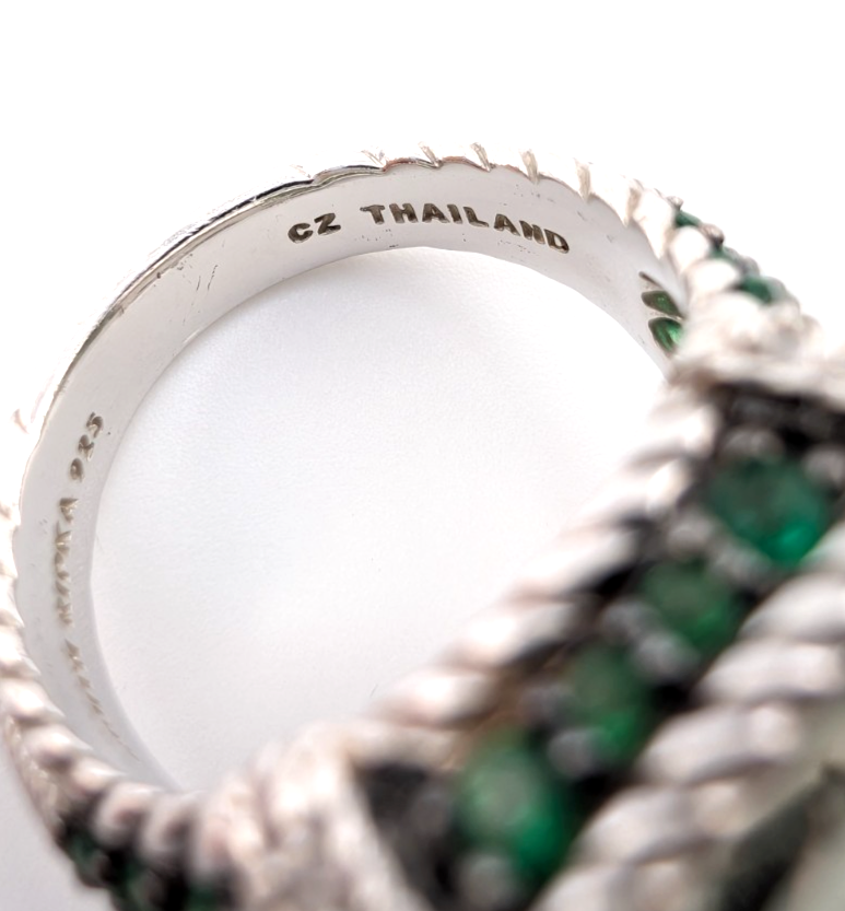 Judith Ripka Sterling Silver 925 Monaco Green Prasiolite Gemstone Ring OAK878 - Image 13