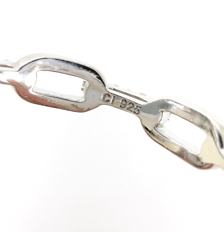 Sterling Silver 925 10.5 Ring Pave Chain R1028- FOX1968 - Image 2