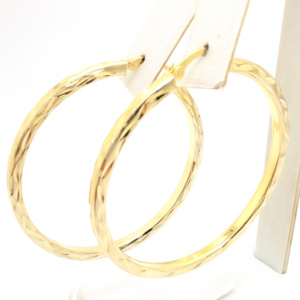 Sterling Silver 925 Earrings Vermeil Hoops R1000- FOX1937