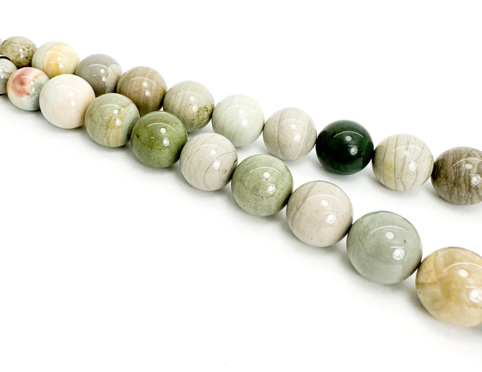 Jay King DRT Sterling Silver 925 Grey Jasper Gem Beaded Pendant Necklace R09 - Image 3