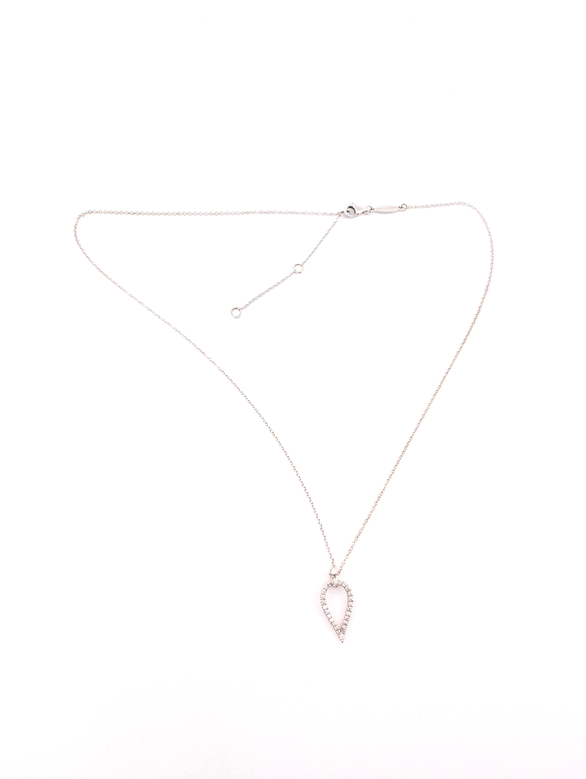 Gabriel & Co Teardrop 14K Gold with 0.16ctw Diamonds Necklace OAK541 - Image 8