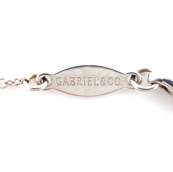Gabriel & Co Teardrop 14K Gold with 0.16ctw Diamonds Necklace OAK541 - Image 12