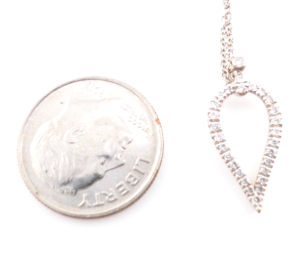 Gabriel & Co Teardrop 14K Gold with 0.16ctw Diamonds Necklace OAK541 - Image 14