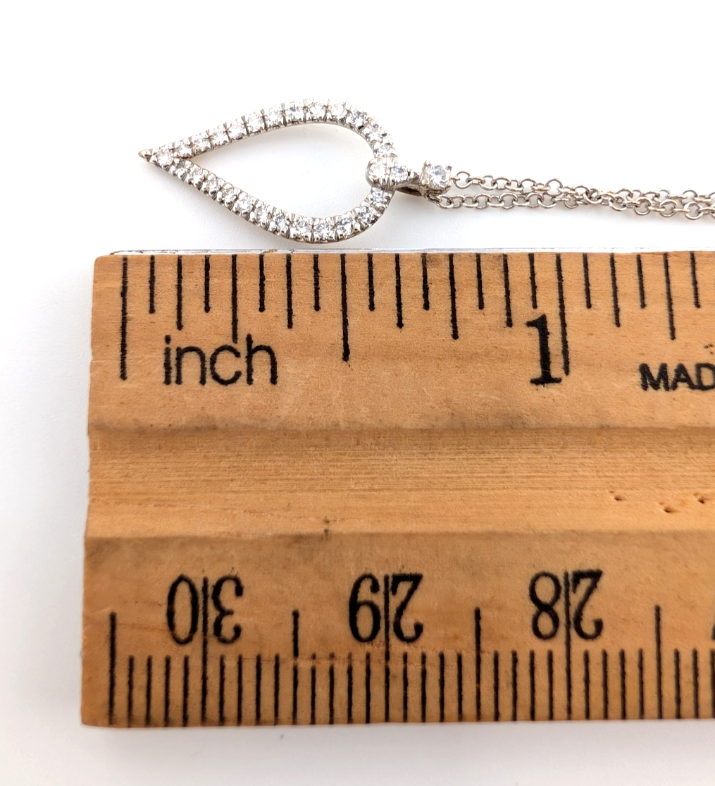 Gabriel & Co Teardrop 14K Gold with 0.16ctw Diamonds Necklace OAK541 - Image 16