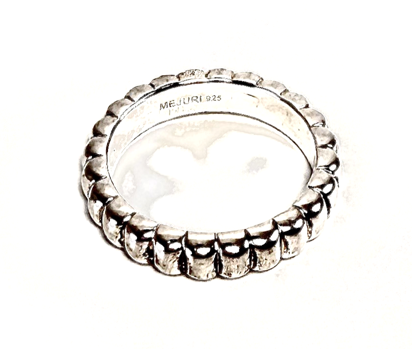 Sterling Silver 925 8.75 Ring Ribbed Band 11433 - Image 6