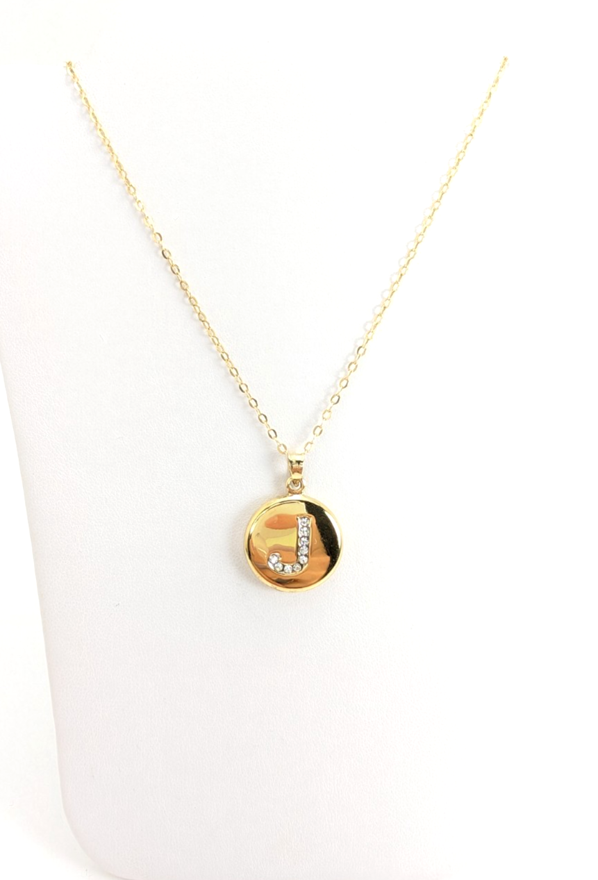 Sterling Silver 925 18" Necklace Reversible J CZ Pendant R414- FOX1219 - Image 4