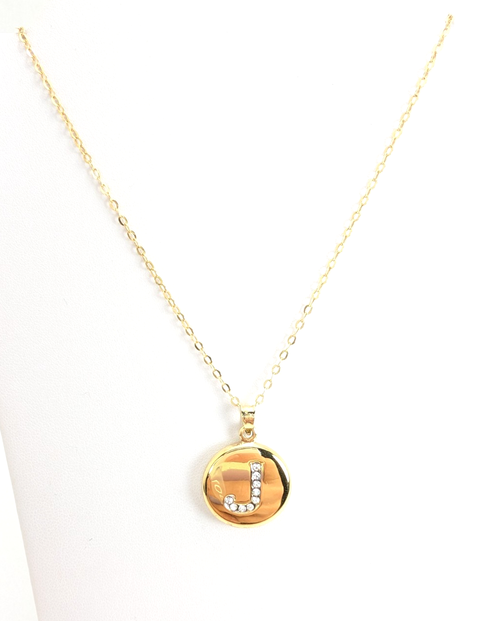 Sterling Silver 925 18" Necklace Reversible J CZ Pendant R414- FOX1219 - Image 5