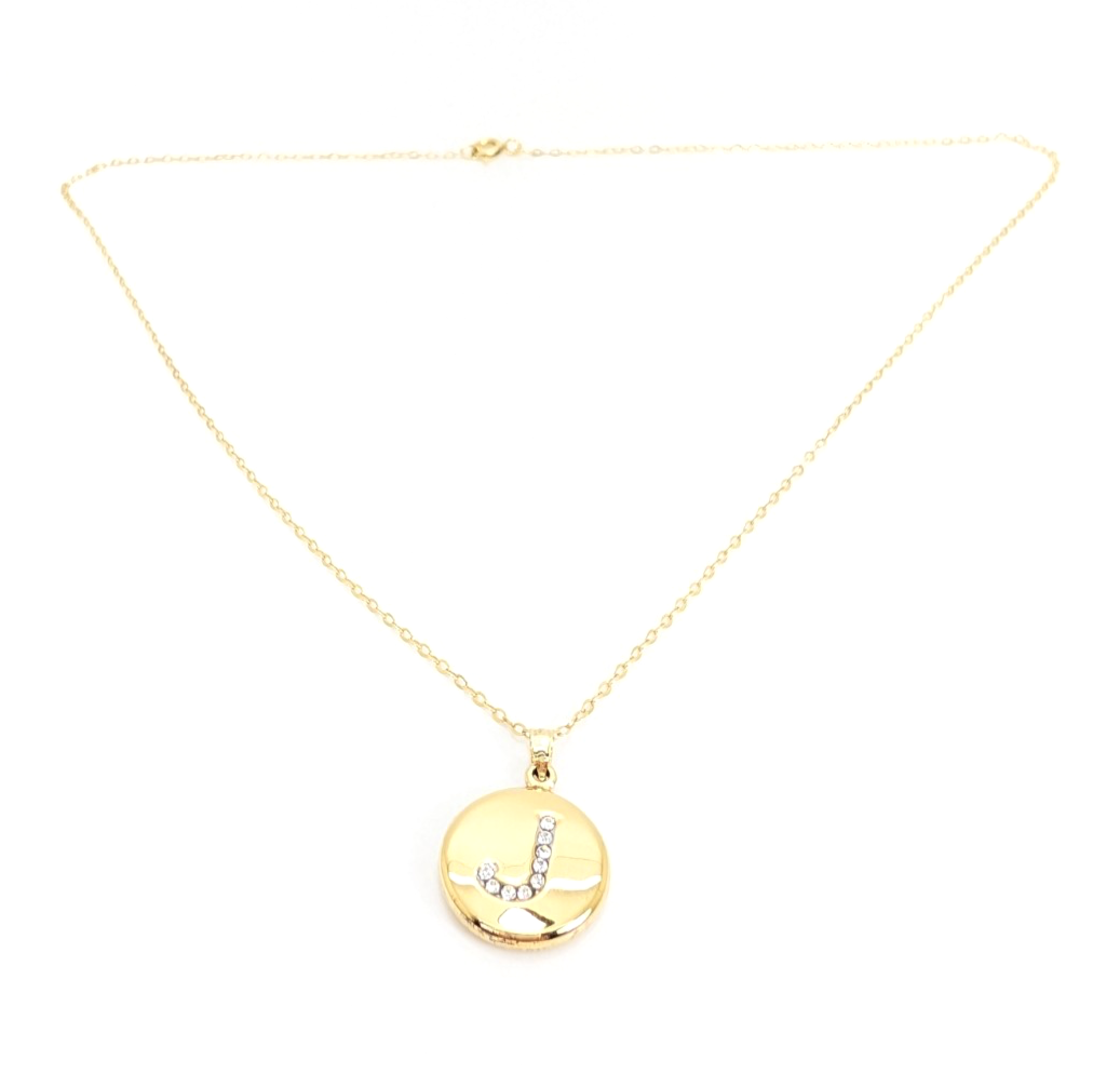 Sterling Silver 925 18" Necklace Reversible J CZ Pendant R414- FOX1219 - Image 8
