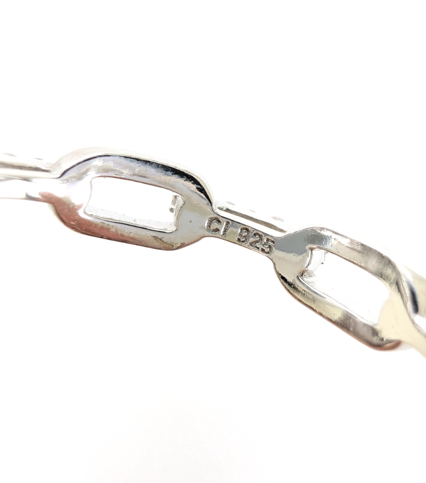 Sterling Silver 925 11 Ring Pave chain 13677 - Image 15
