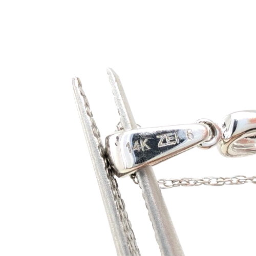 14K White Gold Diamond Cross Pendant Necklace FOX1837 - Image 15