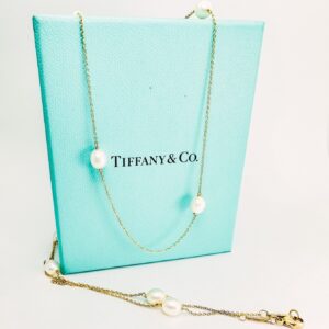 Tiffany & Co 18K Yellow Gold Elsa Peretti Pearls By The Yard 30" Necklace L498