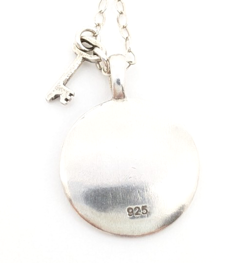 Sterling Silver 925 16" Necklace "m" Initial Pendant R521-11767 - Image 13