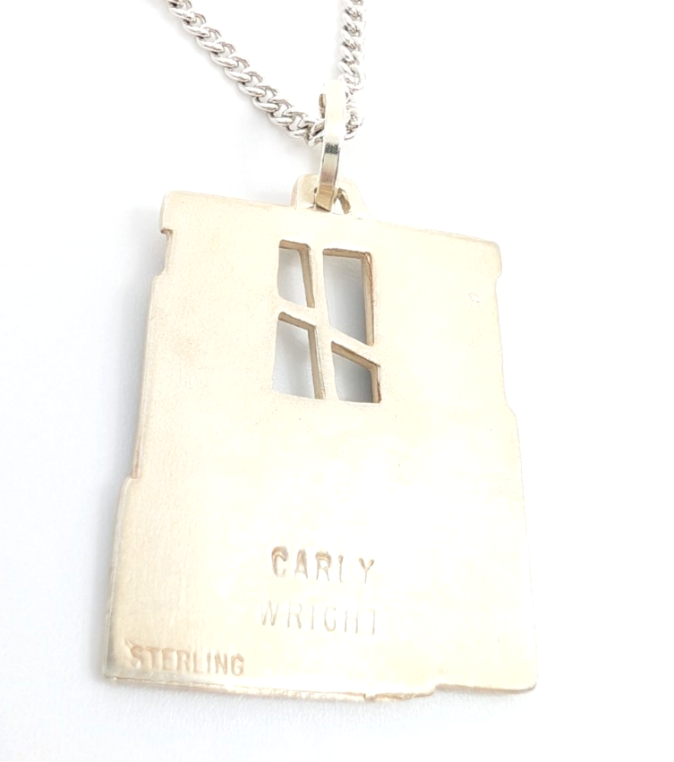 Sterling Silver 925 Necklace Wright Mosaic Charm 12222 - Image 7