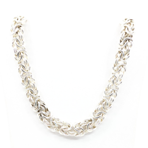Sterling Silver 925 3/8"  Necklace 18.5" Byzantine Necklace 12720
