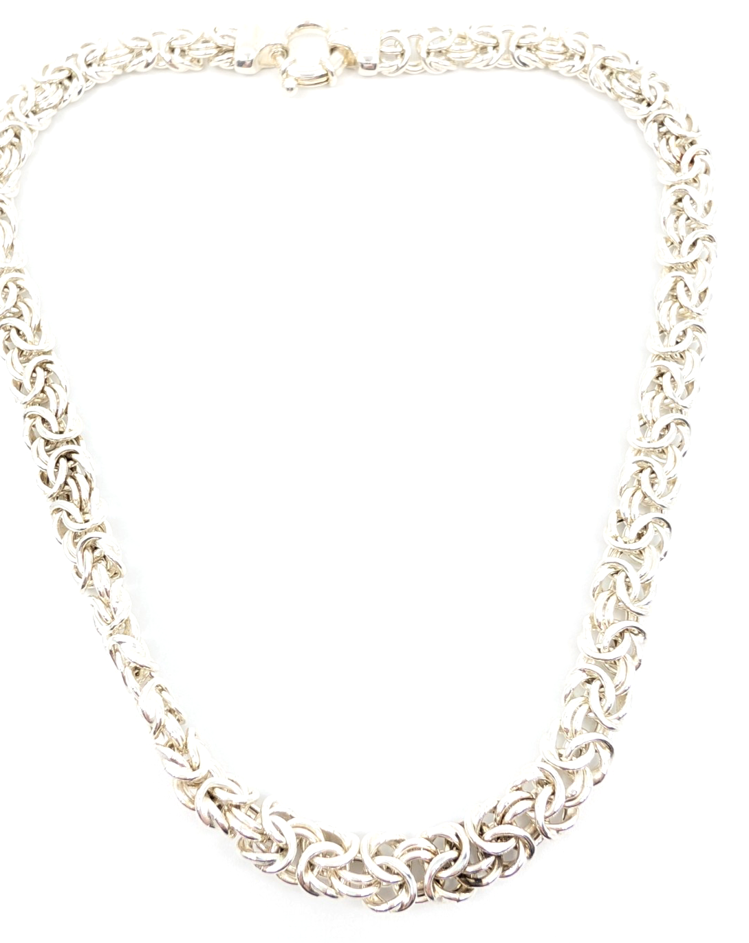 Sterling Silver 925 3/8" Necklace 18.5" Byzantine Necklace 12720 - Image 7