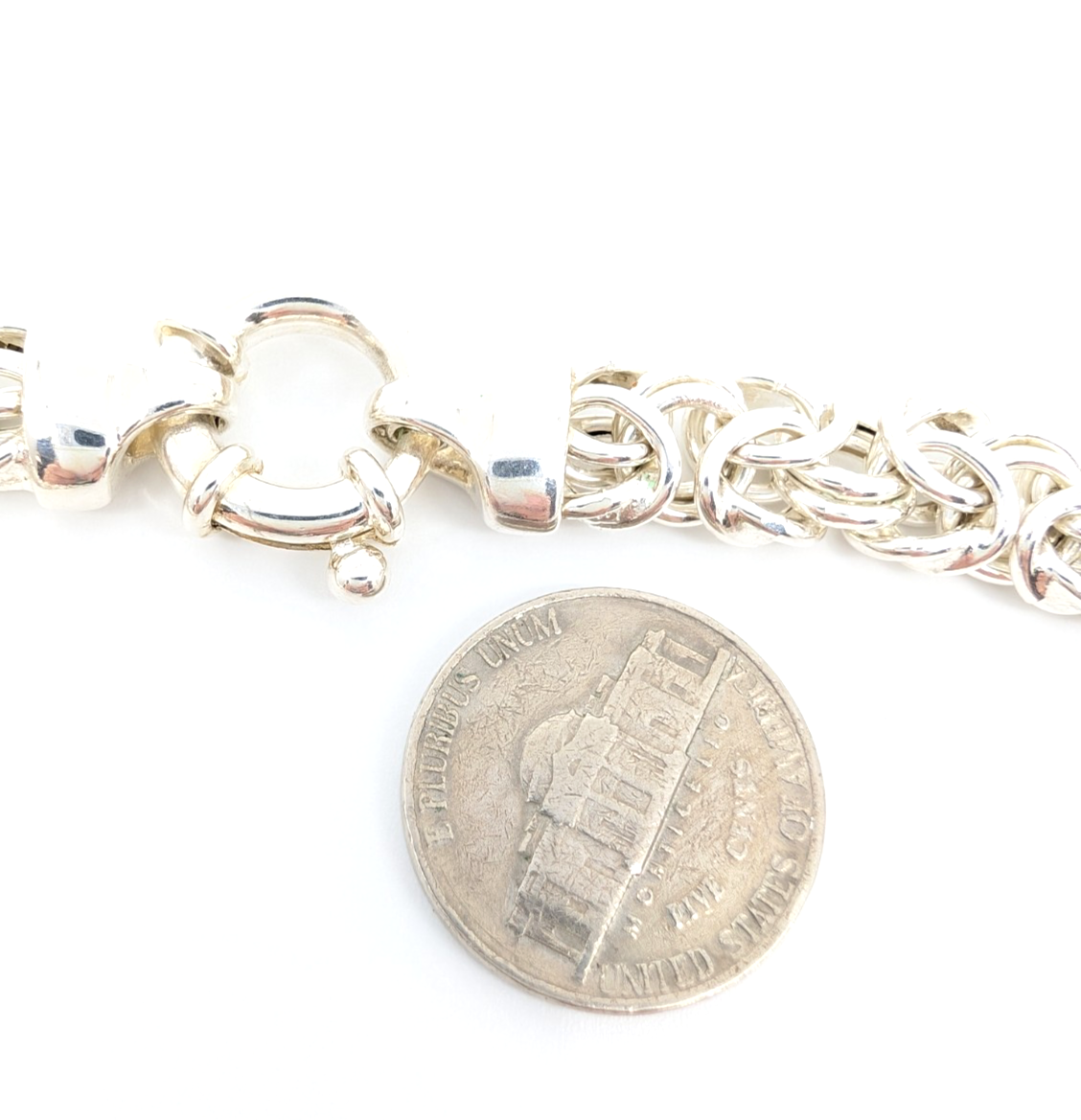 Sterling Silver 925 3/8" Necklace 18.5" Byzantine Necklace 12720 - Image 12