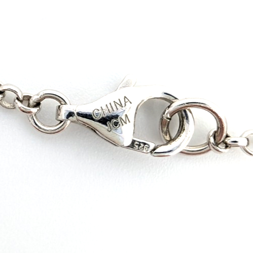 Sterling Silver 925 18" Necklace Glass Cross Rolo R503- FOX1426 - Image 10
