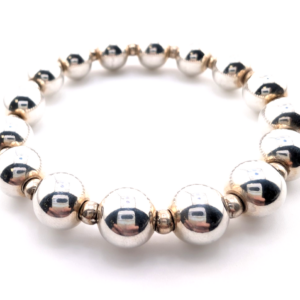 Sterling Silver 925 7.5" Bracelet Ball- Beads  R1046- CRN13