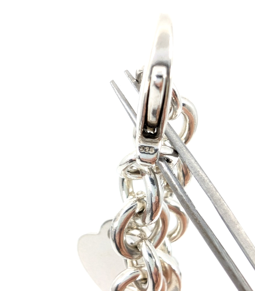 Sterling Silver 925 7.5" Bracelet Tiffany & Co Heart Tag Cable R609- OAK71 - Image 15