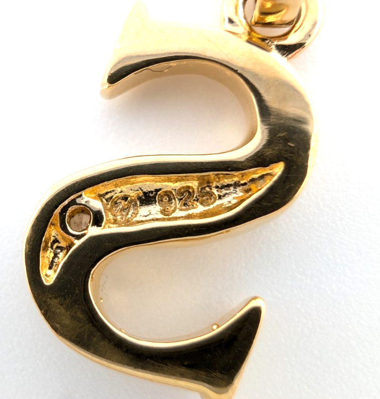 Sterling Silver 925 18" Necklace Cable Inital Letter S R1043- CRN10 - Image 12