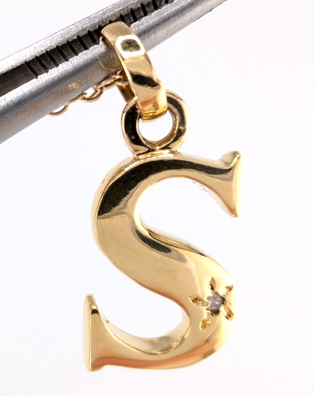 Sterling Silver 925 18" Necklace Cable Inital Letter S R1043- CRN10 - Image 14
