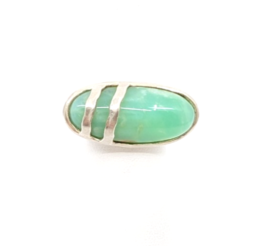 Sterling Silver 925 6 Ring large oval bezel set gem 13105