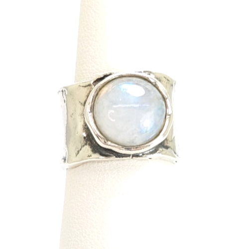 Sterling Silver 925 5.5 Ring Moonstone Band Ring R597-FOX1516 - Image 2