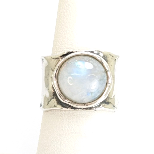 Sterling Silver 925 5.5 Ring Moonstone Band Ring R597-FOX1516 - Image 3