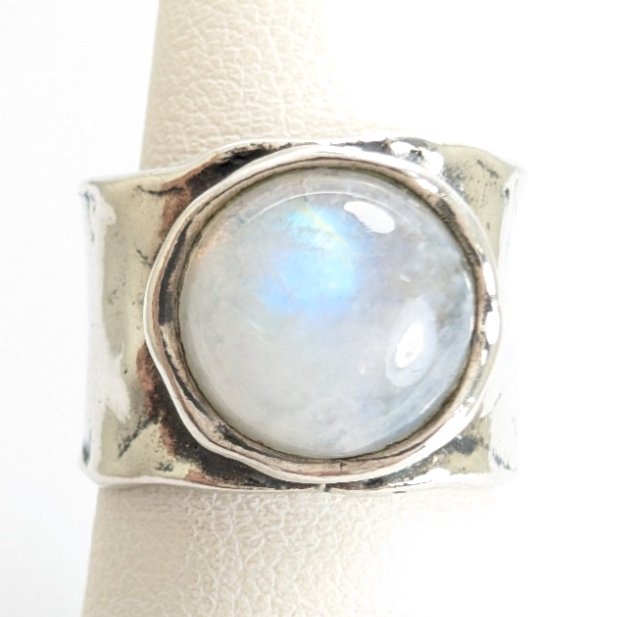 Sterling Silver 925 5.5 Ring Moonstone Band Ring R597-FOX1516 - Image 4