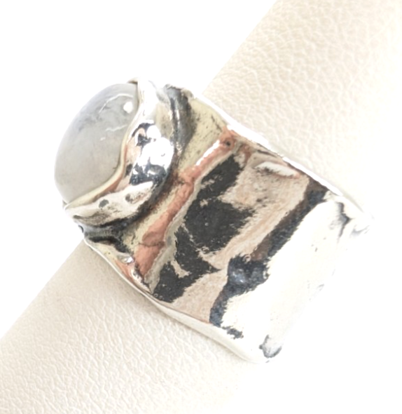 Sterling Silver 925 5.5 Ring Moonstone Band Ring R597-FOX1516 - Image 5