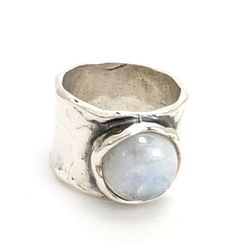Sterling Silver 925 5.5 Ring Moonstone Band Ring R597-FOX1516 - Image 7