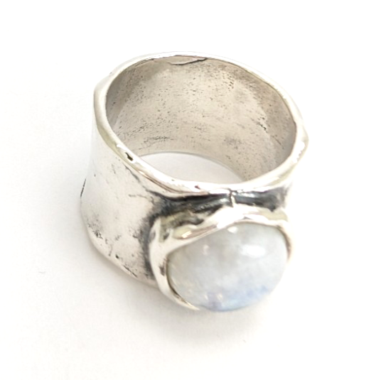 Sterling Silver 925 5.5 Ring Moonstone Band Ring R597-FOX1516 - Image 8