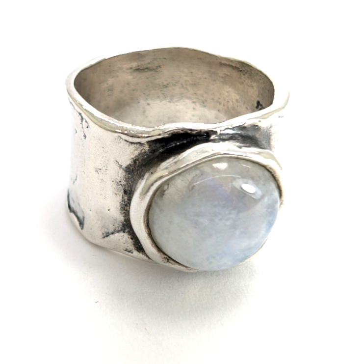 Sterling Silver 925 5.5 Ring Moonstone Band Ring R597-FOX1516 - Image 13