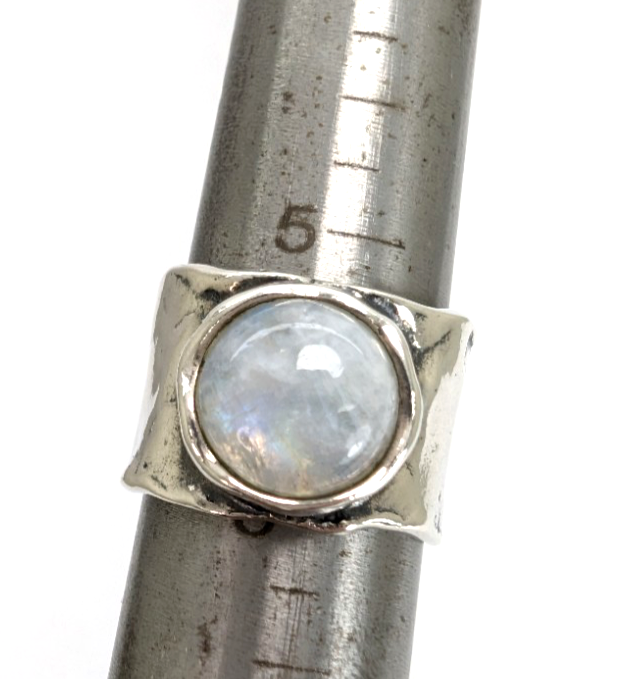 Sterling Silver 925 5.5 Ring Moonstone Band Ring R597-FOX1516 - Image 15