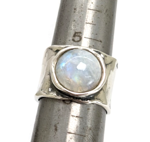 Sterling Silver 925 5.5 Ring Moonstone Band Ring R597-FOX1516 - Image 16