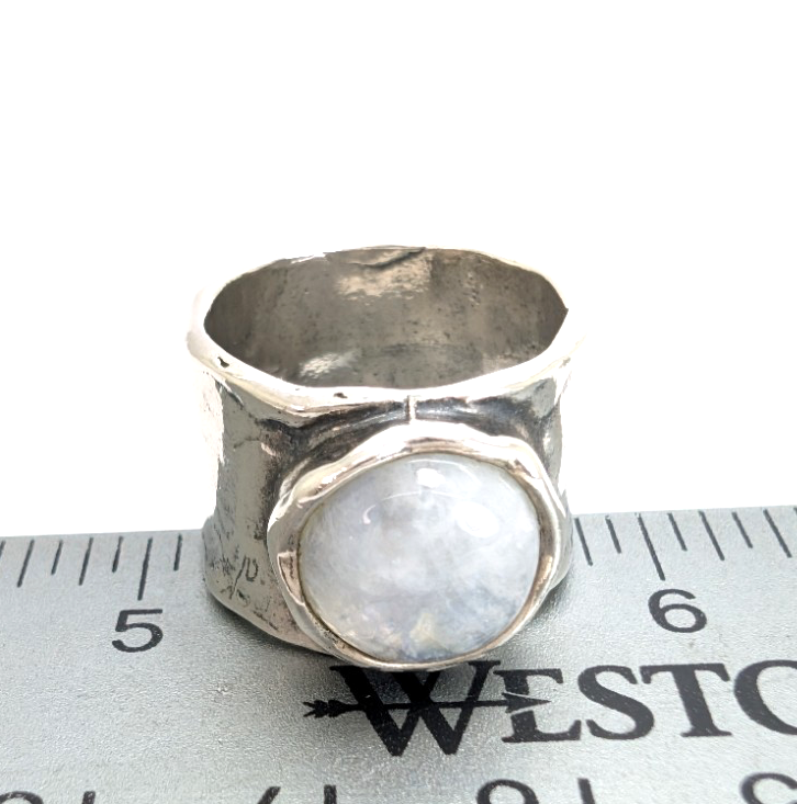 Sterling Silver 925 5.5 Ring Moonstone Band Ring R597-FOX1516 - Image 17