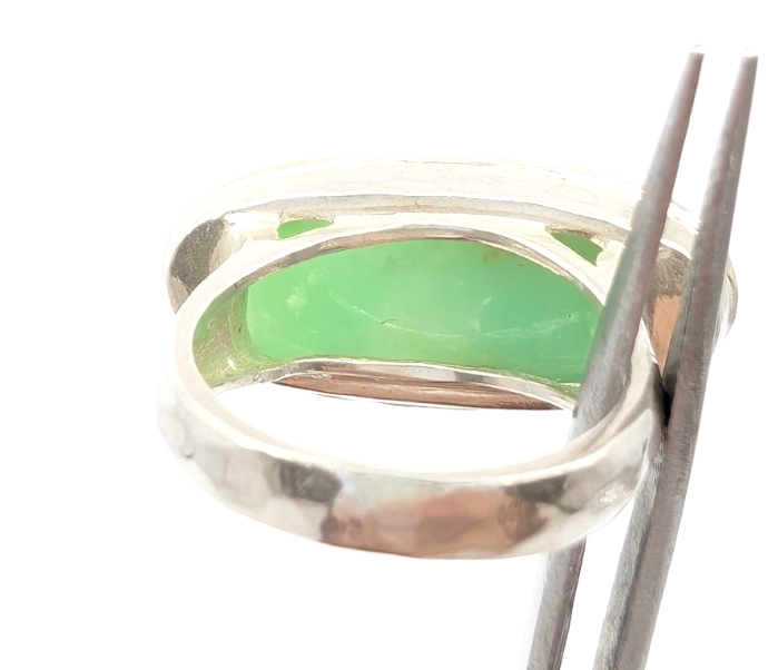 Sterling Silver 925 6 Ring large oval bezel set gem 13105 - Image 10