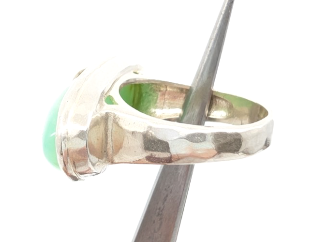 Sterling Silver 925 6 Ring large oval bezel set gem 13105 - Image 11