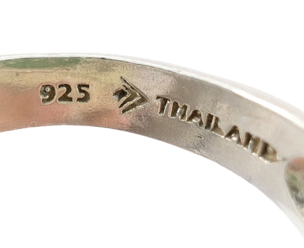 Sterling Silver 925 6 Ring large oval bezel set gem 13105 - Image 12