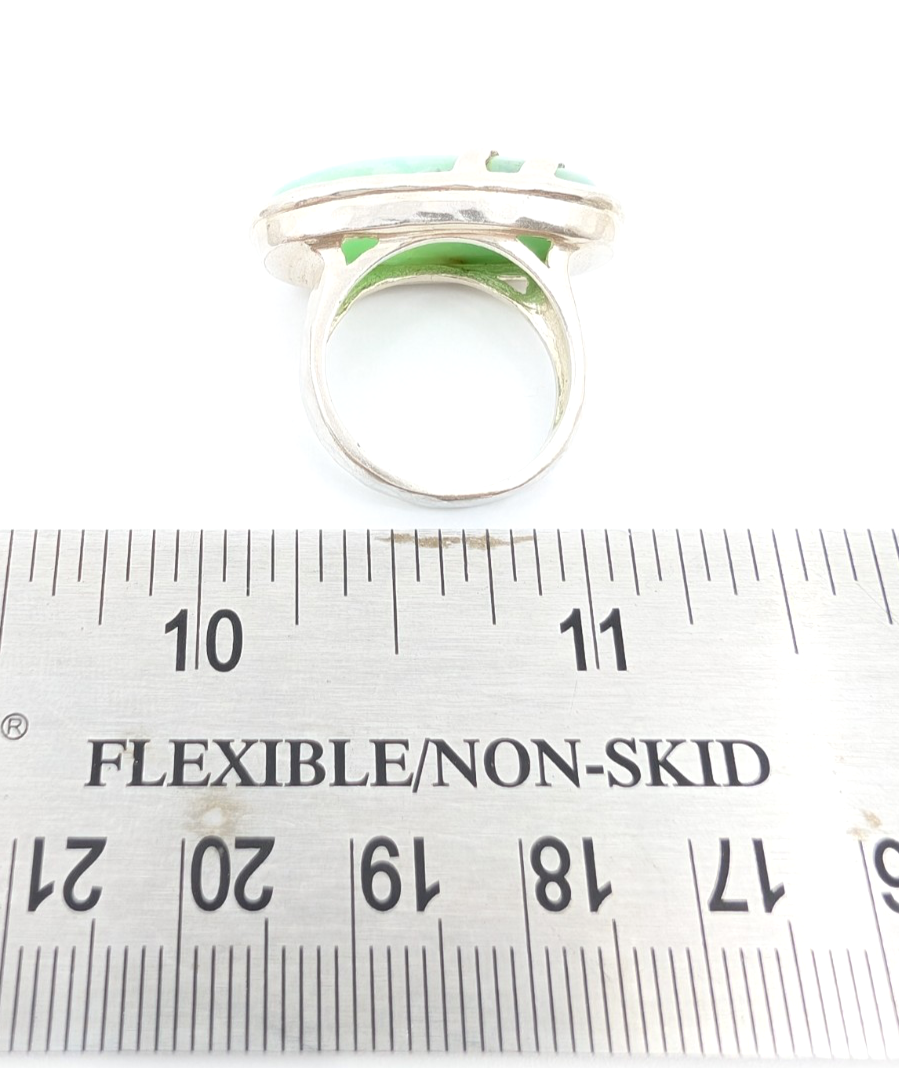Sterling Silver 925 6 Ring large oval bezel set gem 13105 - Image 16