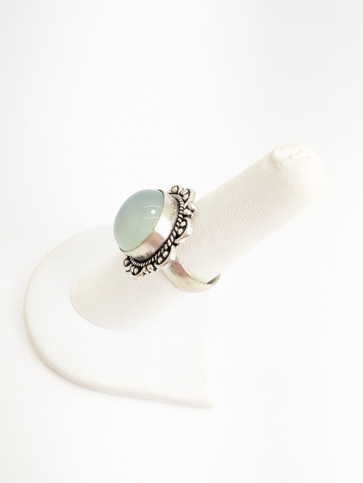 Sterling Silver 925 Bali Style Quartz Cabochon Ring 13594 - Image 15