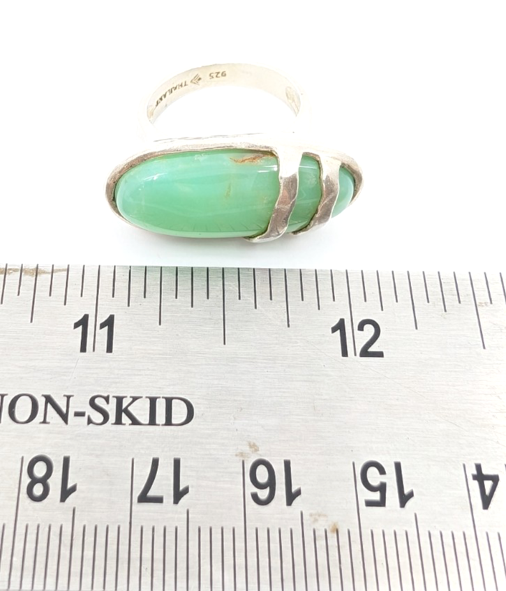 Sterling Silver 925 6 Ring large oval bezel set gem 13105 - Image 17