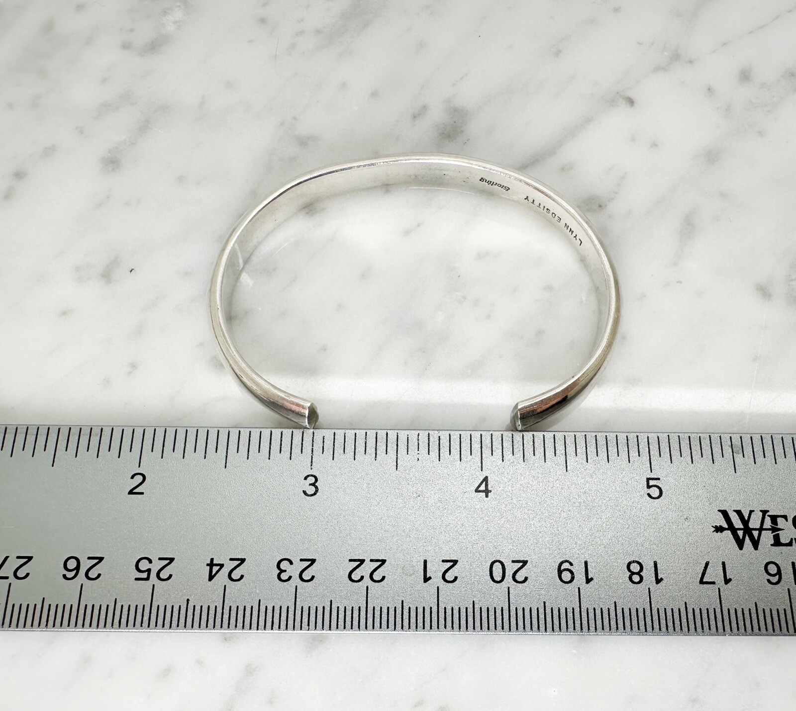Lynn Edsitty Sterling Silver 925 Native American Story 7.5" Cuff Bracelet O137 - Image 10
