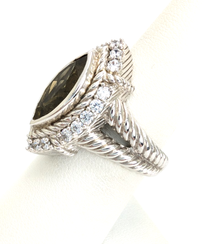 Sterling Silver 925 Judith Ripka Marquise Ring R1104- CRN66 - Image 3